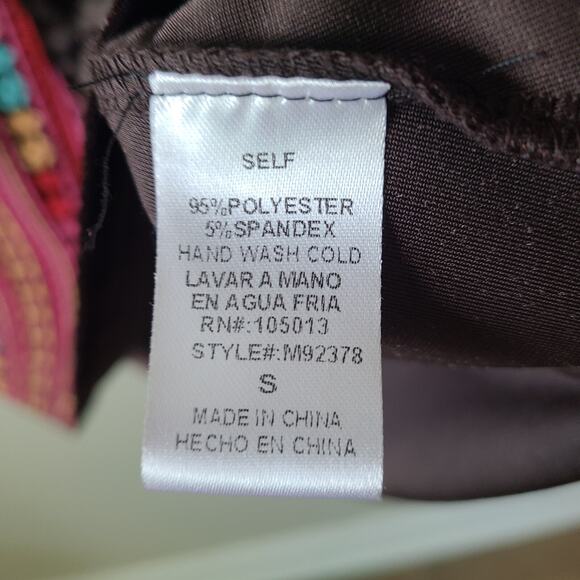 Velvet Embroidered Boho Women Dress Size Small   Festival Hippie Indie Andree - Picture 12 of 12